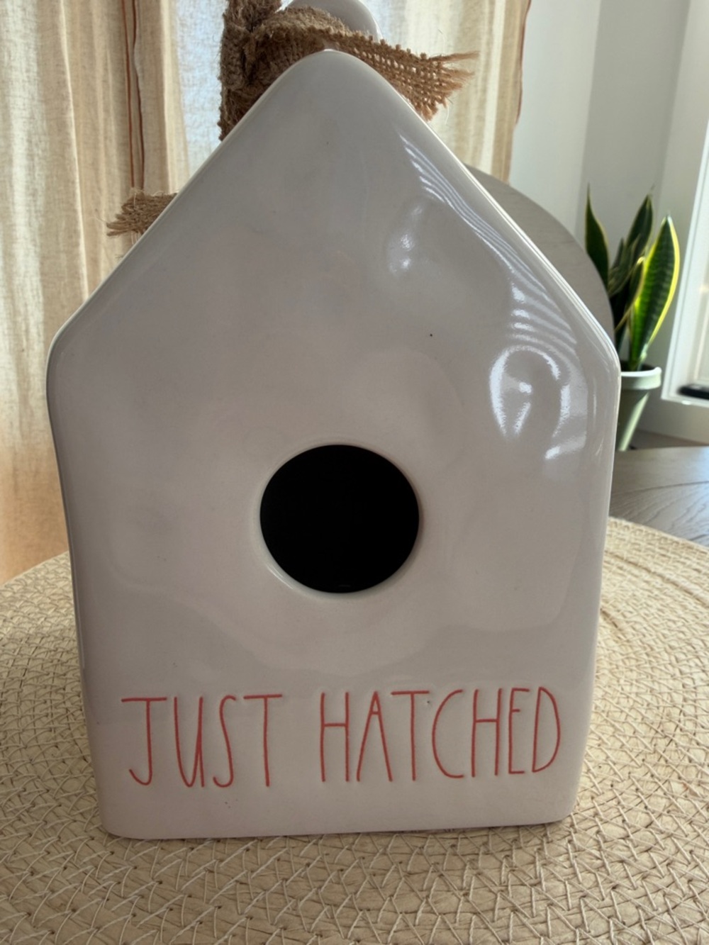 Ceramic 'Just Hatched' Birdhouse Accent